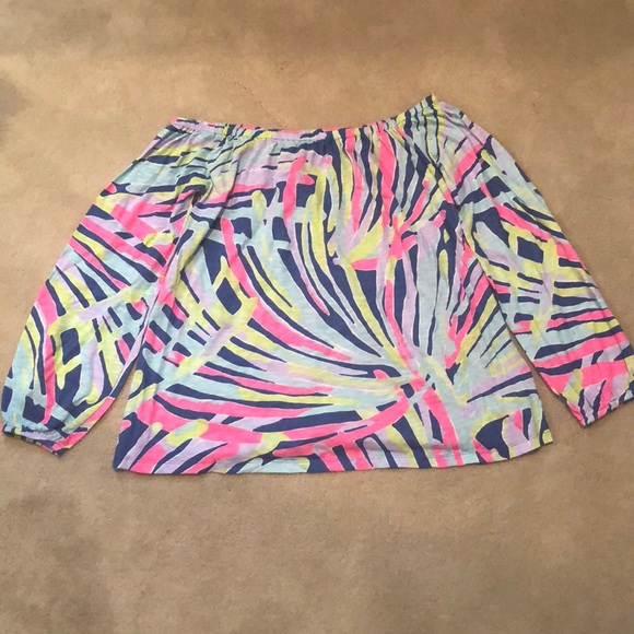 Lilly Pulitzer Off the Shoulder Top - Picture 1 of 2